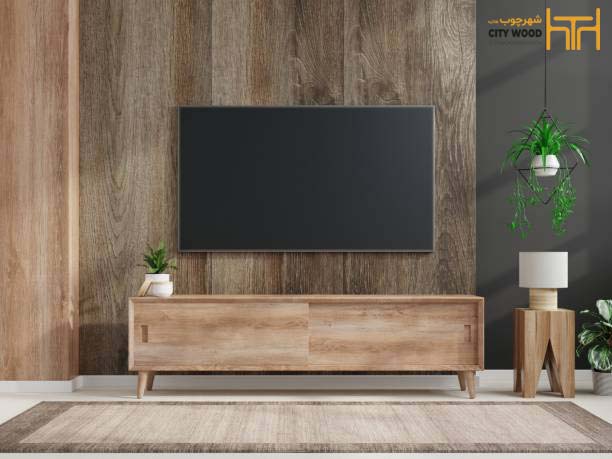 میز تلوزیون طرح چوب