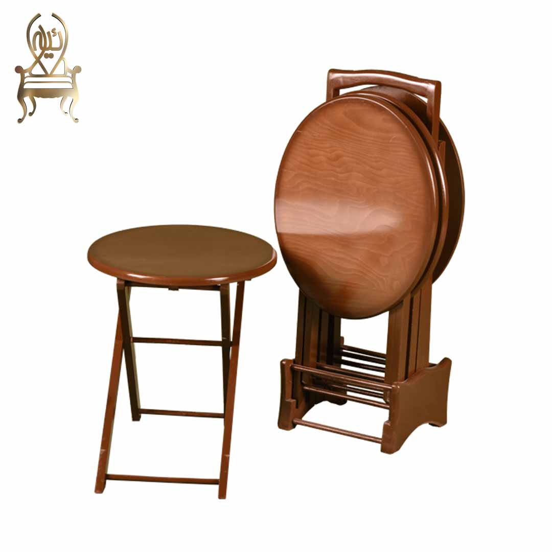 میز جلو مبلی و عسلی چمدانی بیضی کد 15002